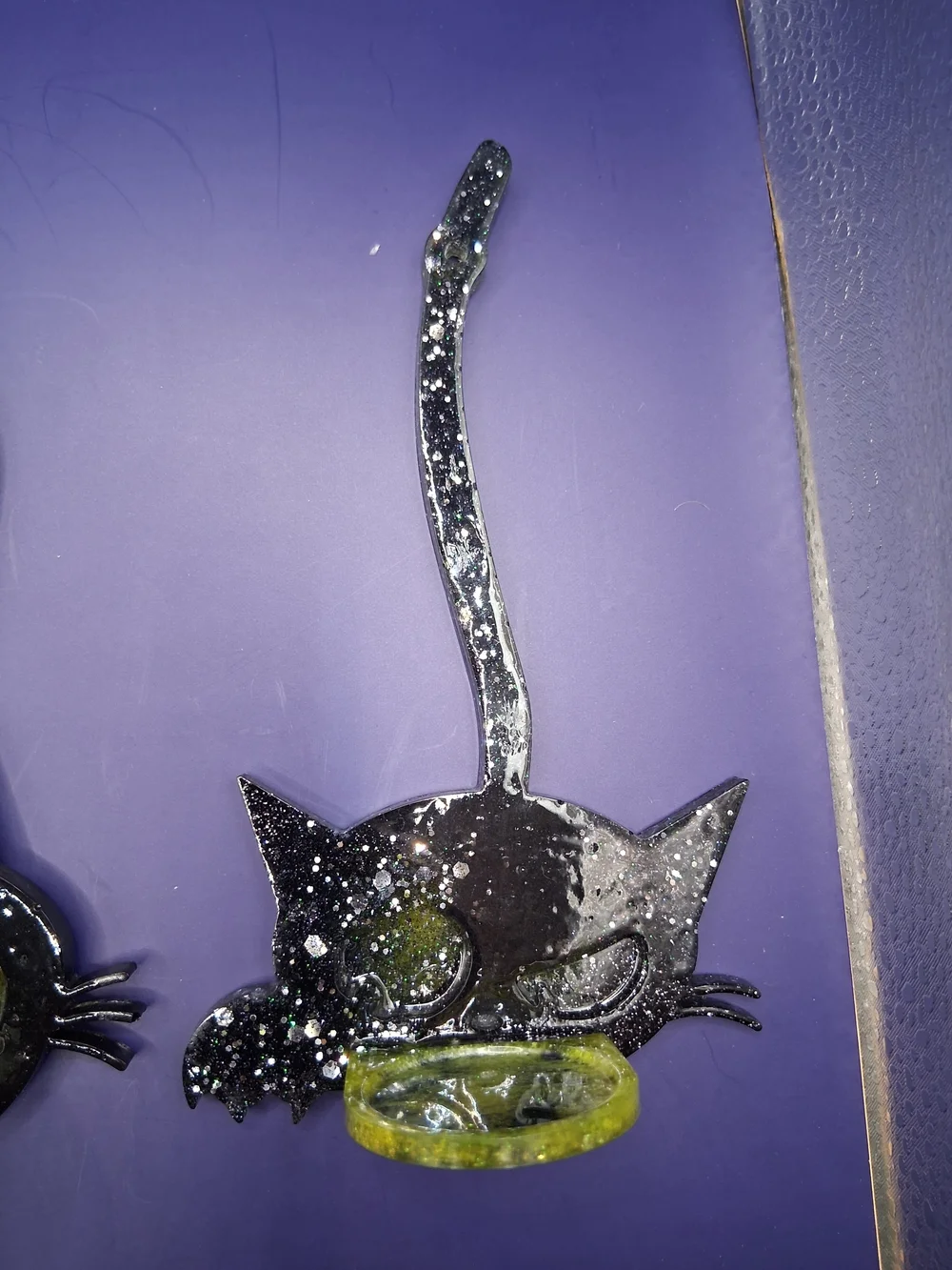 Decorative Black Cat Wall T-Light Holder - Set of 3